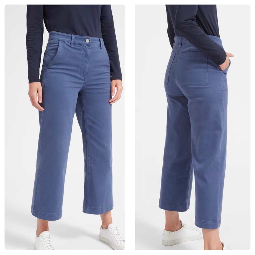 Everlane Blue Ankle Cropped Pants